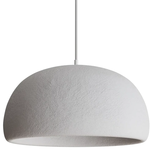 Passerine Dome Polymer Resin E27 Pendant Ø500mm White 3M Drop IP20