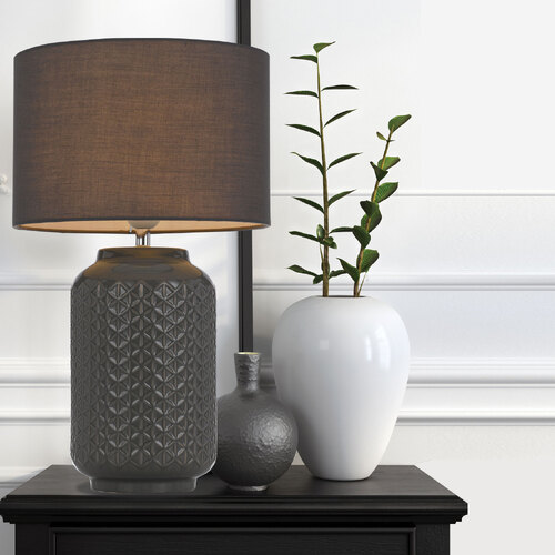 PASCAL TABLE LAMP 25wE27max H:475 D:300 GREY/GREY