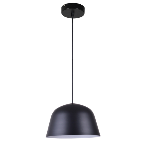 PENDANT ES Matt Blk ANGLED DOME OD250mm
