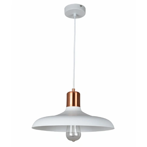 PENDANT ES Matt Wh DOME w/Copper Highlight OD400mm