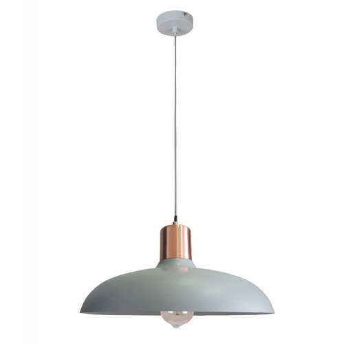 PENDANT ES Matt Grey DOME w/Copper Highlight OD400mm