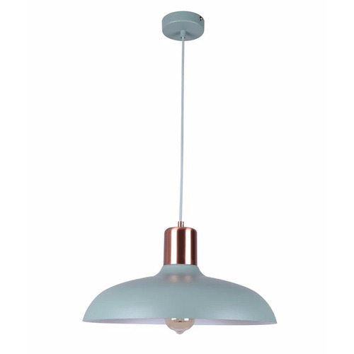 PENDANT ES Matt Green DOME w/Copper Highlight OD400mm