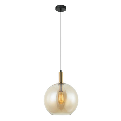 PENDANT ES 40W Amber Wine Glass With Extended Bronze Highlig