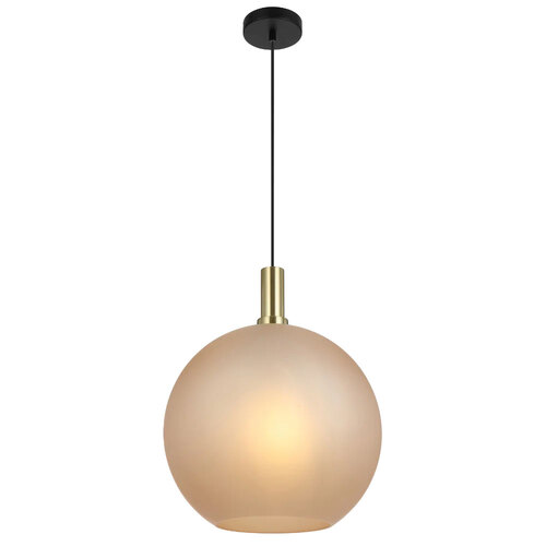 PATINO 40 PENDANT 25wE27max D:400 CAB:2m BLACK MATT/ GOLD/ AMBER