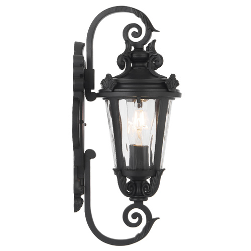 PEDRAL EXTERIOR WALL BRACKET 25wE27max P:230 W:180 H:490 IP44 - BLACK / CLEAR WATER