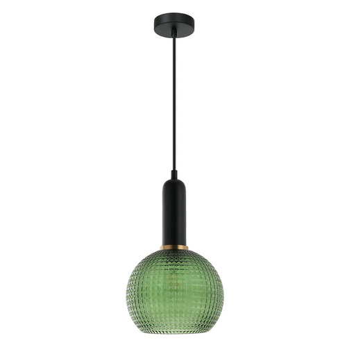 PENDANT ES OD200mm H320mm Wine Glass Green Segmented Glass