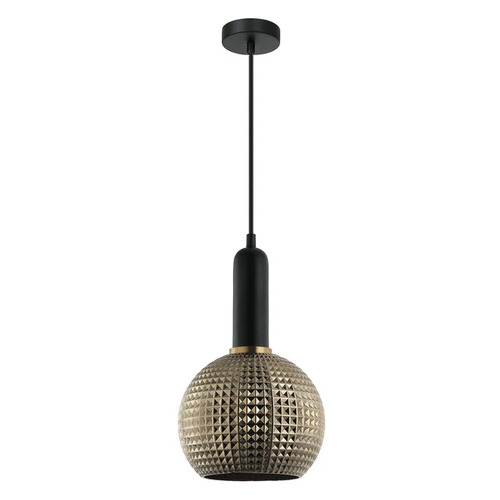 PENDANT ES OD200mm H320mm Wine Glass Chrome Segmented Glass