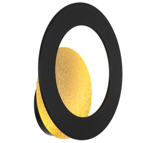 PELZER 30 WALL LIGHT 24wLED 3000K D:300 P:100 IP20 NON-DIM 1850Lm BLACK / GOLD
