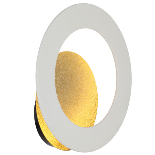PELZER 30 WALL LIGHT 24wLED 3000K D:300 P:100 IP20 NON-DIM 1850Lm WHITE / GOLD