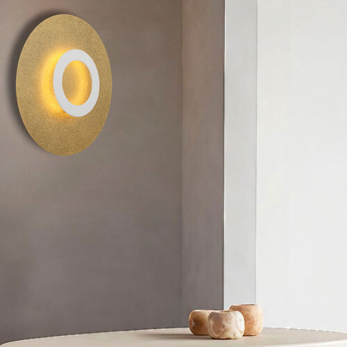 PELZER 60 WALL LIGHT 24wLED 3000K D:600 P:100 IP20 NON-DIM 885Lm WHITE / GOLD