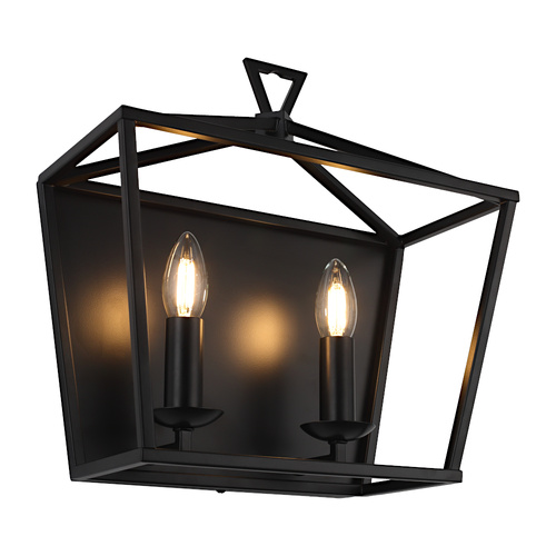 PERIGAN 2LT WALL LIGHT BLACK