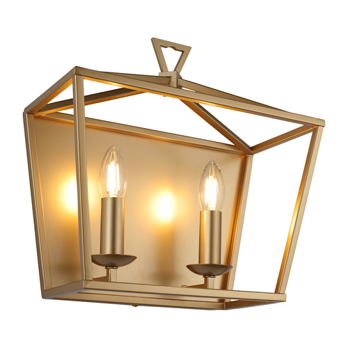 PERIGAN 2LT WALL LIGHT MATT GOLD