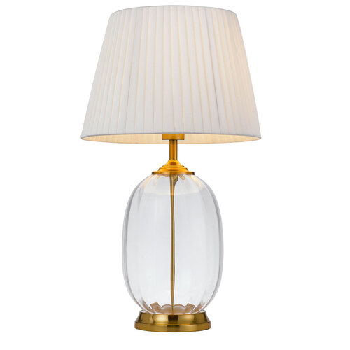PERLA TABLE LAMP 25wE27max D:350 H:630 Inline Switch IVORY / CLEAR / ANTI GOLD