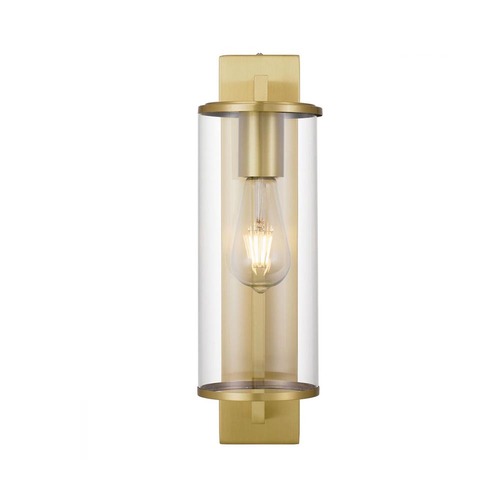 PEROVA EXTERIOR WALL BRACKET 25wE27max D:134 H:400 P:192 BRASS/CLEAR IP43