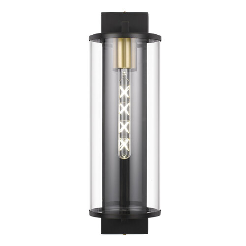 PEROVA EXTERIOR WALL BRACKET 25wE27max D:155 H:500 P:215 BLACK/CLEAR IP43