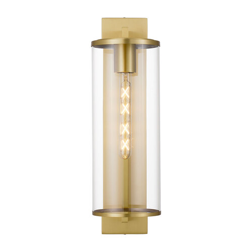 PEROVA EXTERIOR WALL BRACKET 25wE27max D:155 H:500 P:215 BRASS/CLEAR IP43