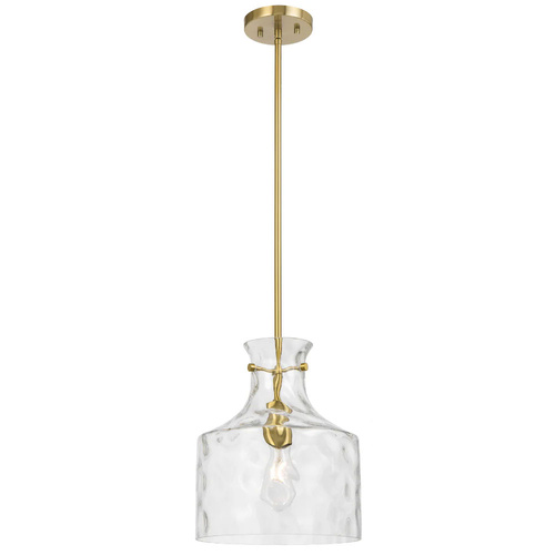 PERRON 1LT PENDANT 25wE27max D:280 H:330 ROD 1.5m ANT GOLD / CLEAR WATER STREAK