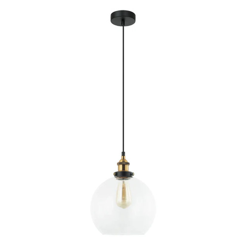 PENDANT ES 40W Clear Wine Glass With Antique Brass