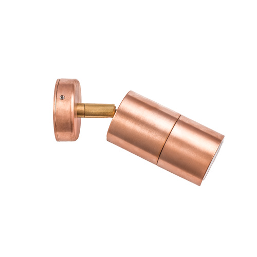PILLAR S/ADJ GU10 Cop IP65 RND B/Plate