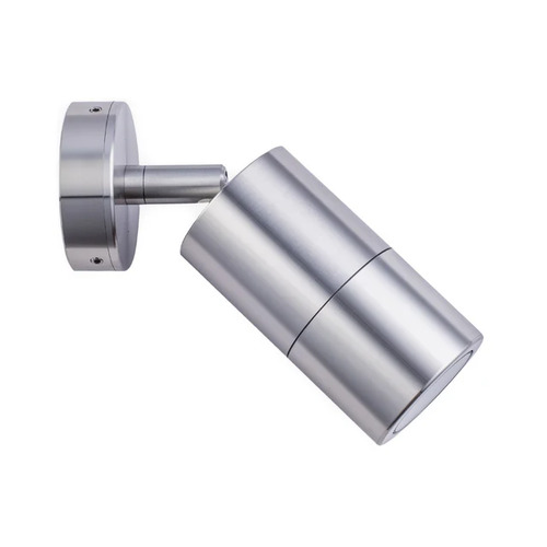 PILLAR S/ADJ GU10 Shiny Silv IP65 RND B/Plate