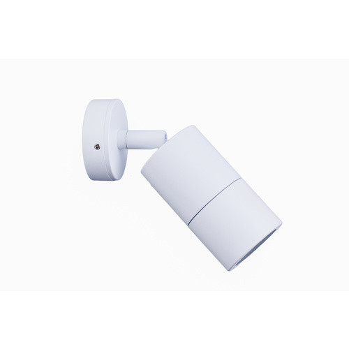 PILLAR S/ADJ GU10 Wh IP65 RND B/Plate