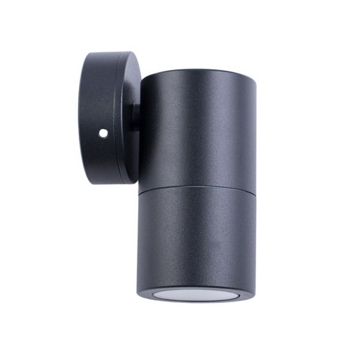 PILLAR FIXED GU10 Blk IP65 RND B/Plate