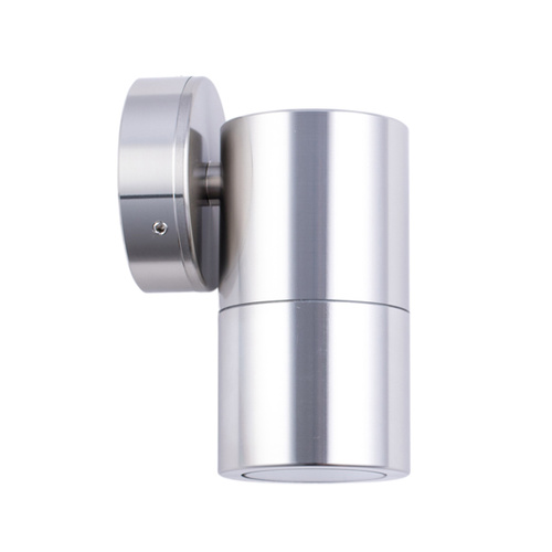 PILLAR FIXED GU10 Shiny Silv IP65 RND B/Plate