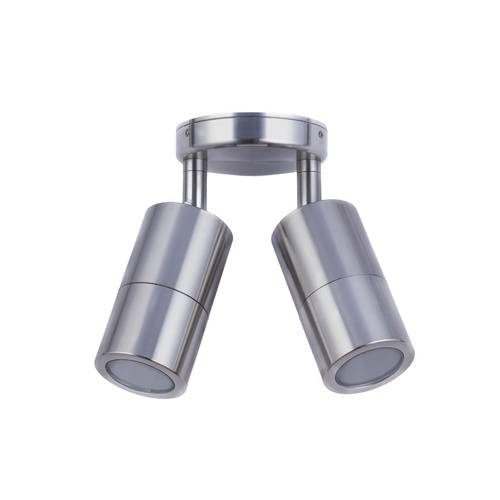 PILLAR D/ADJ GU10 Titanium IP65 RND B/Plate