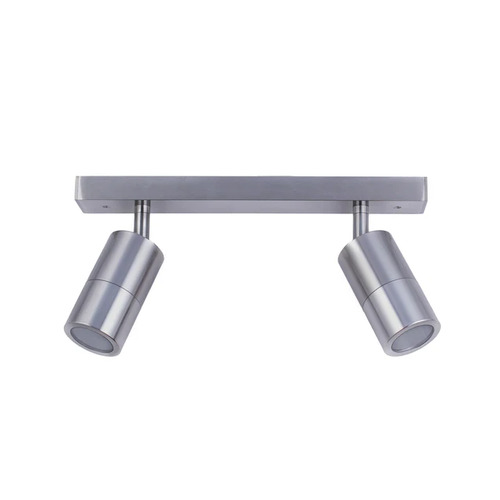 PILLAR D/ADJ GU10 Titanium IP44 RECT BAR B/Plate