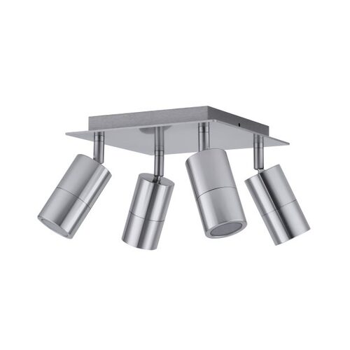 PILLAR  ADJ 4 Light GU10 Titanium IP44 SQ B/Plate