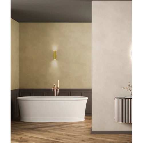 PILLAR Up/Dn GU10 Solid Polished Brass IP65 RND B/Plate