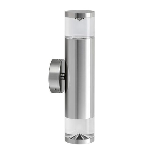 PILLAR Up/Dn GU10 Titanium IP65 RND B/Plate A/Glare 2 Glass