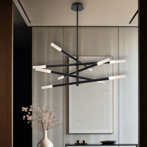 PINTA 10 LTS PENDANT 10x3wLED 3000K D:1000 H:300 Rod:1.5M 1164Lm NON-DIM BLACK