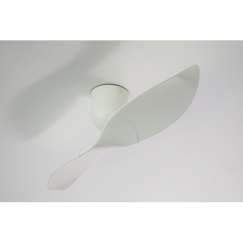 Aeratron AE+2 Two Blade 50" White Canopy - Woodgrain Light DC Ceiling Fan, light adaptable with remote control