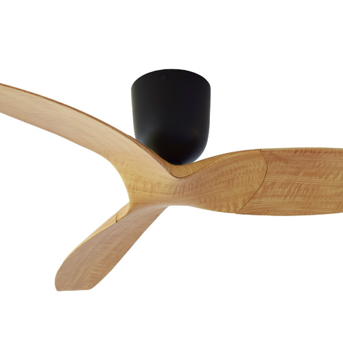 Aeratron AE3+ 50" Black - Timber Light Woodgrain DC Ceiling Fan - WiFi Ready