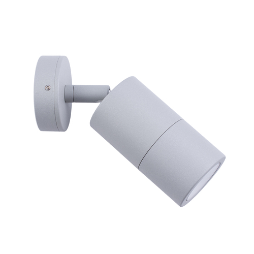 PILLAR S/ADJ 12V MR16 Matt Grey IP65 RND B/Plate
