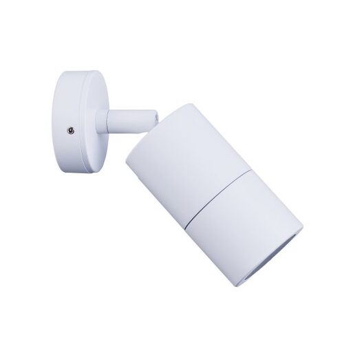 PILLAR S/ADJ 12V MR16 Wh IP65 RND B/Plate