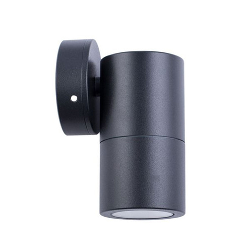 PILLAR FIXED 12V MR16 Blk IP65 RND B/Plate