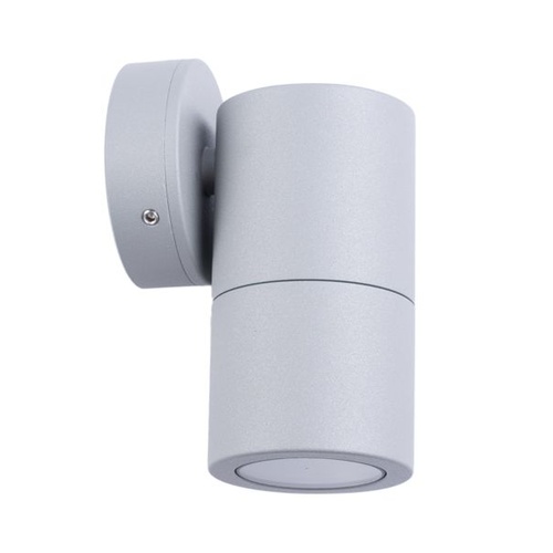 PILLAR FIXED 12V MR16 Matt Grey IP65 RND B/Plate