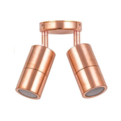 PILLAR D/ADJ 12V MR16 Cop IP65 RND B/Plate
