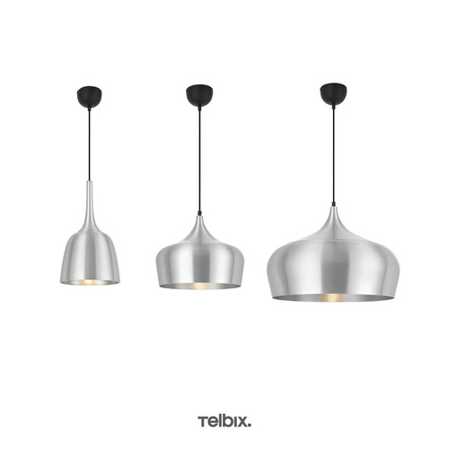 POLK 20 PENDANT 25wE27max D200 H360 + 1.5 TEX ALUMINIUM BRUSH