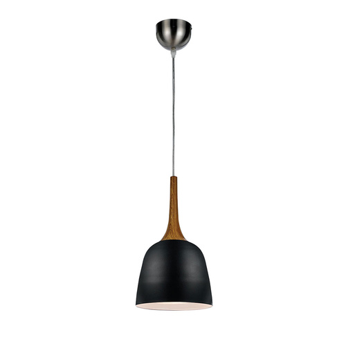 POLK 20 PENDANT 25w E27max  D:200 H:360 BLACK with OAK