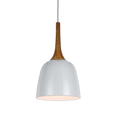 POLK 20 PENDANT 25wE27max  D:20 H:360 WHITE with OAK
