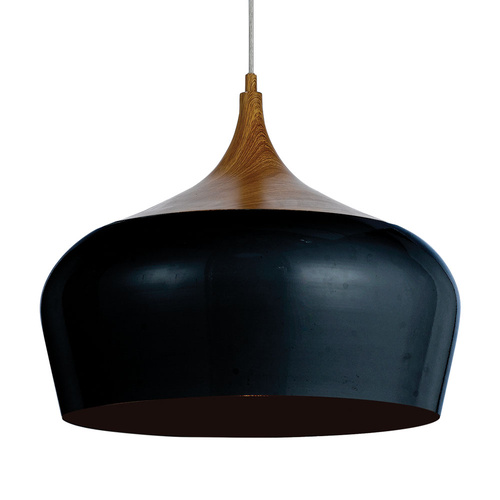 POLK 46 PENDANT 25w E27max.  D:460 H:380 BLACK with OAK