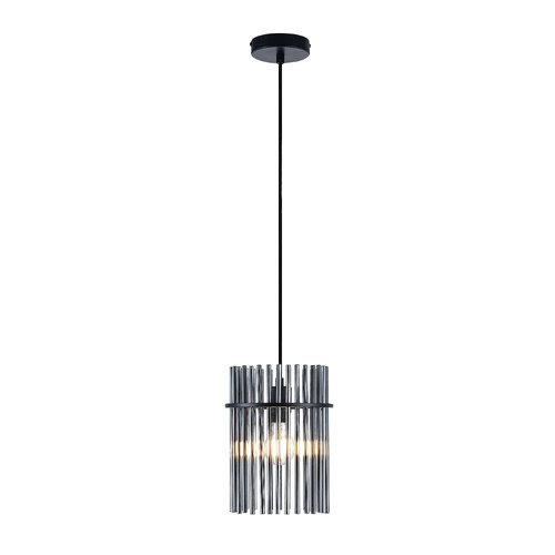 QUILO PENDANT 25wE27max D200 H260 CAB 2m BLACK MATT/ SMOKE