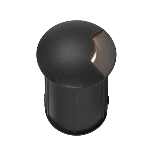 RAKER 24V INGROUND LIGHT 1WAY 3wLED 3000K IP65 cab.1M D62 H100 CO44 8Lm BLACK