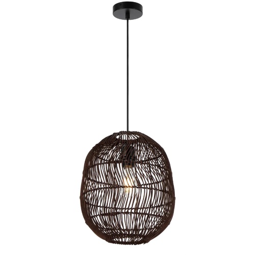 RANA 30 PENDANT 25wE27max D300 H320 cab1.5m BROWN RATTAN