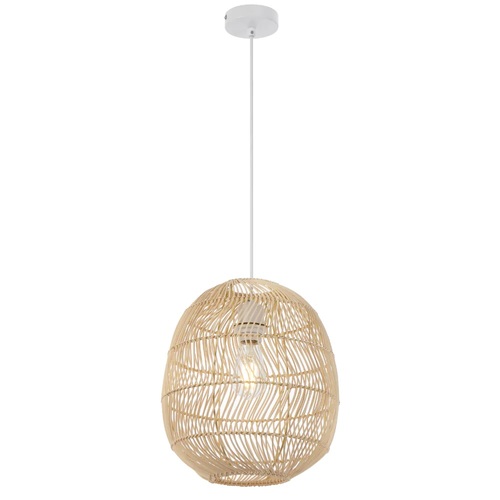 RANA 30 PENDANT 25wE27max D300 H320 cab1.5m NATURAL RATTAN