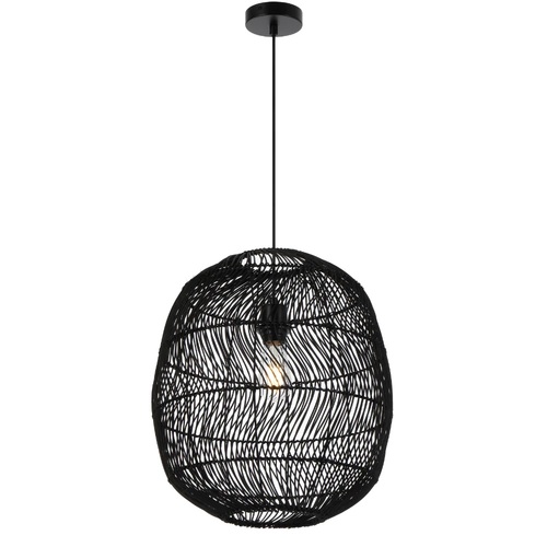 RANA 40 PENDANT 25wE27max D400 H430 cab1.5m BLACK RATTAN