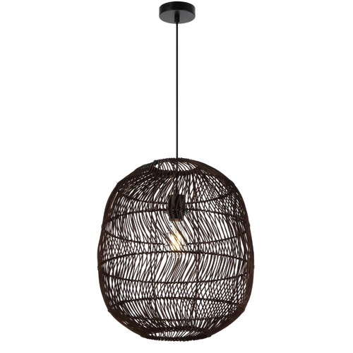 RANA 40 PENDANT 25wE27max D400 H430 cab1.5m BROWN RATTAN